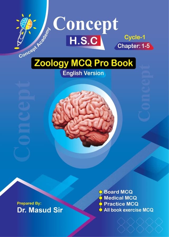 Zoology MCQ Pro Book, Cycle-1 cover